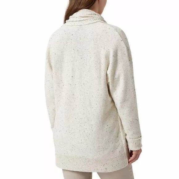 NWT Chaps Women's Cotton Blend Cable Knit Shawl Collar Open Front Cardigan - Picture 4 of 7